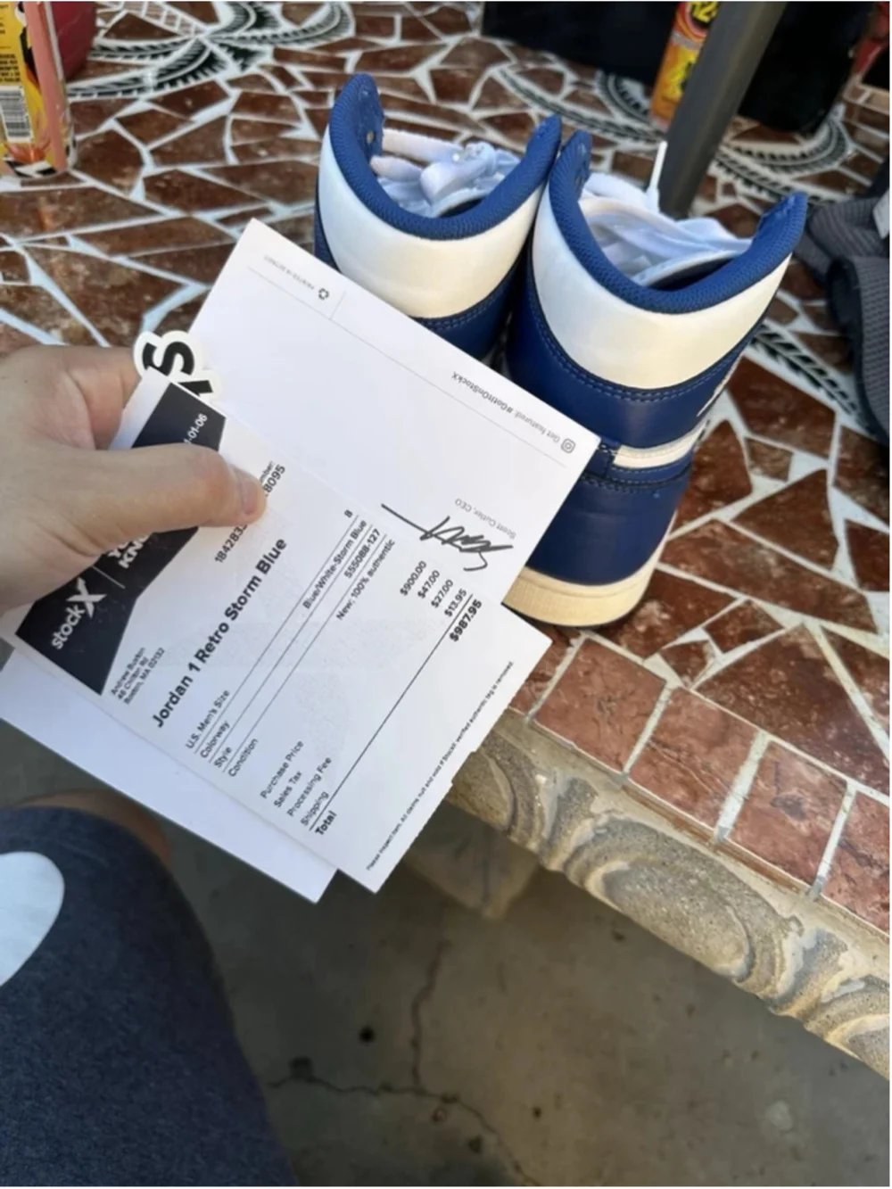 Nike Air Jordan retro 1 size 8 Storm Blue 555088-127
